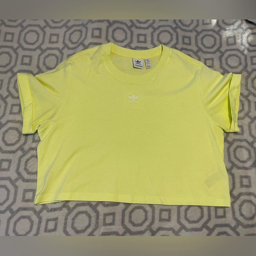 Adidas Women's Yellow Crop Top